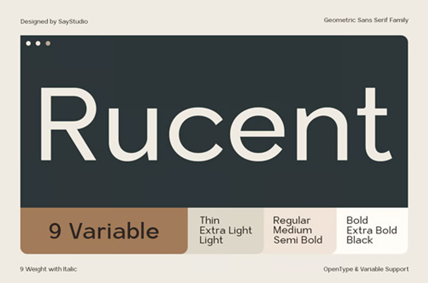 Rucent Font