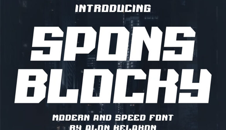 Spons Blocky Font