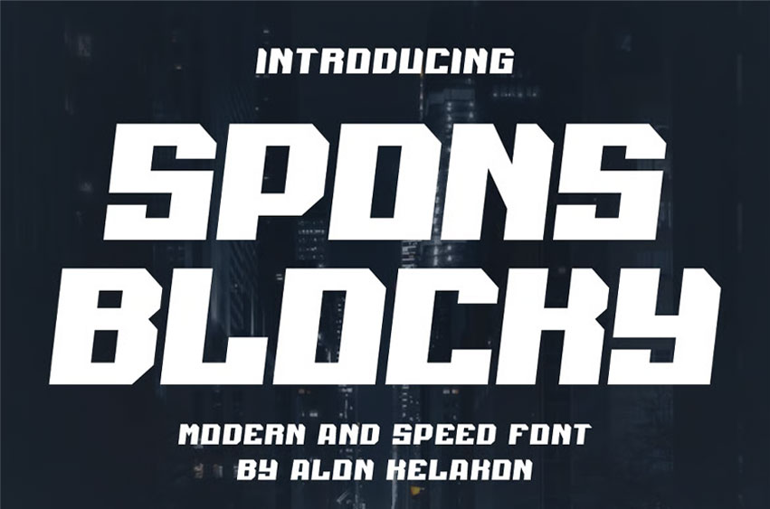 Spons Blocky Font