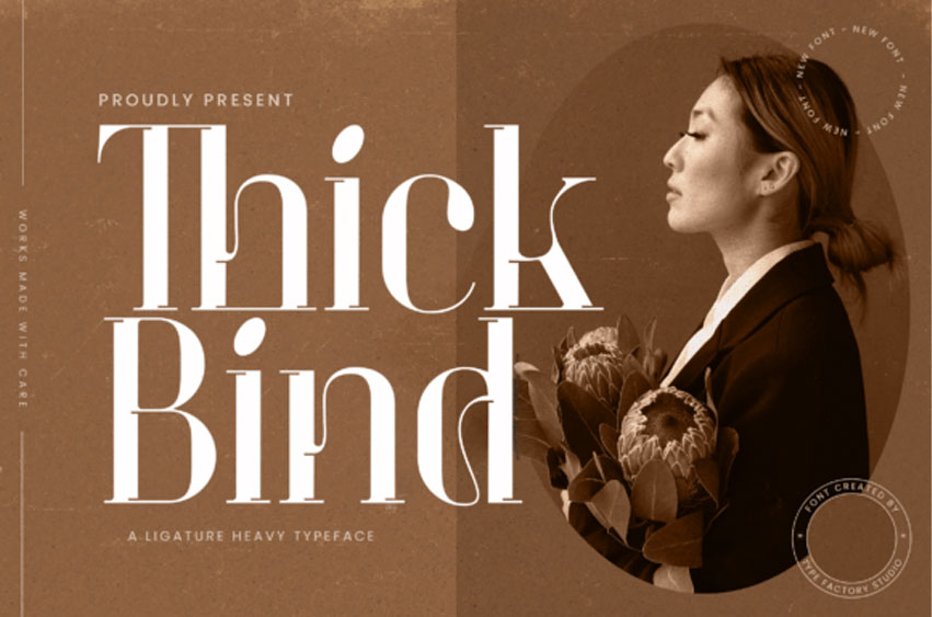 Thick Bind Font