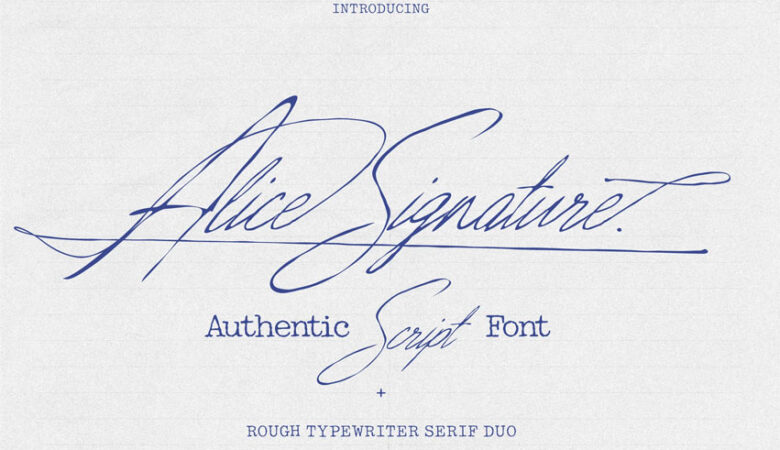 Alice Signature Font