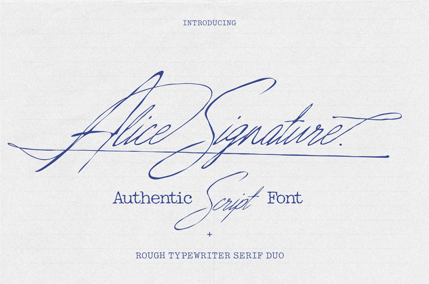 Alice Signature Font