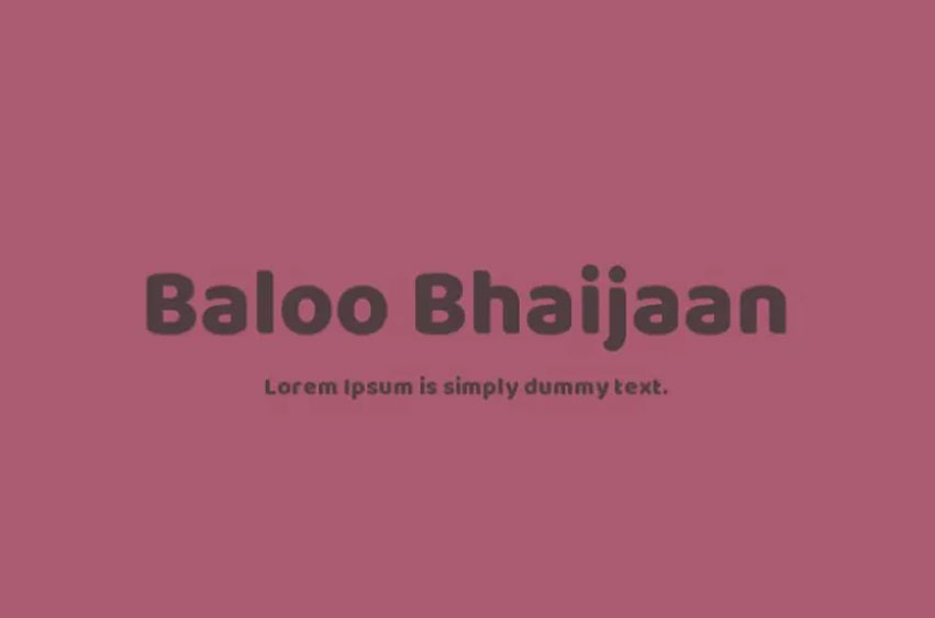 Baloo Bhaijaan Font