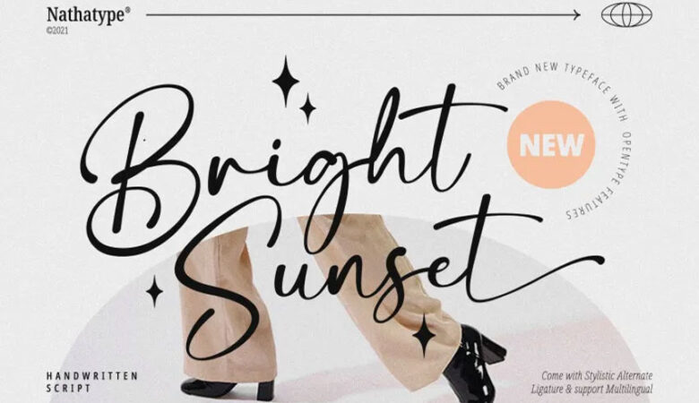 Bright Sunset Typeface Font