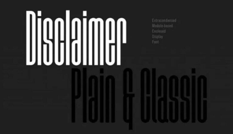 Disclaimer Font