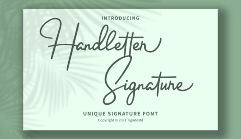 Handletter Signature Font