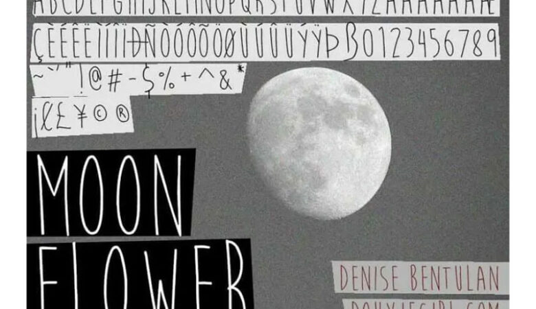 Moon Flower Font