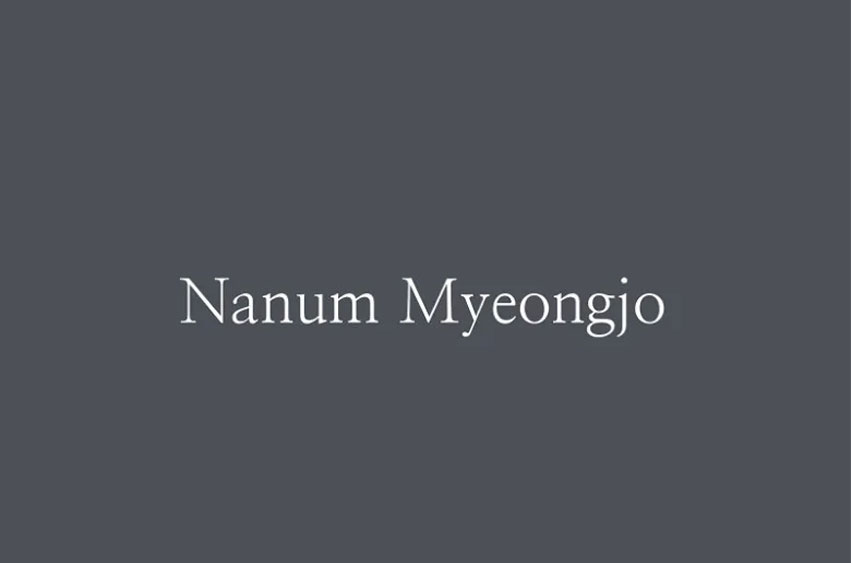 Nanum Myeongjo Font