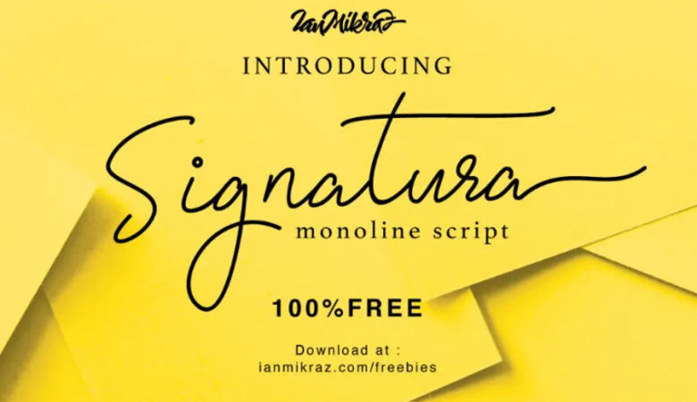 Signatura Monoline Font