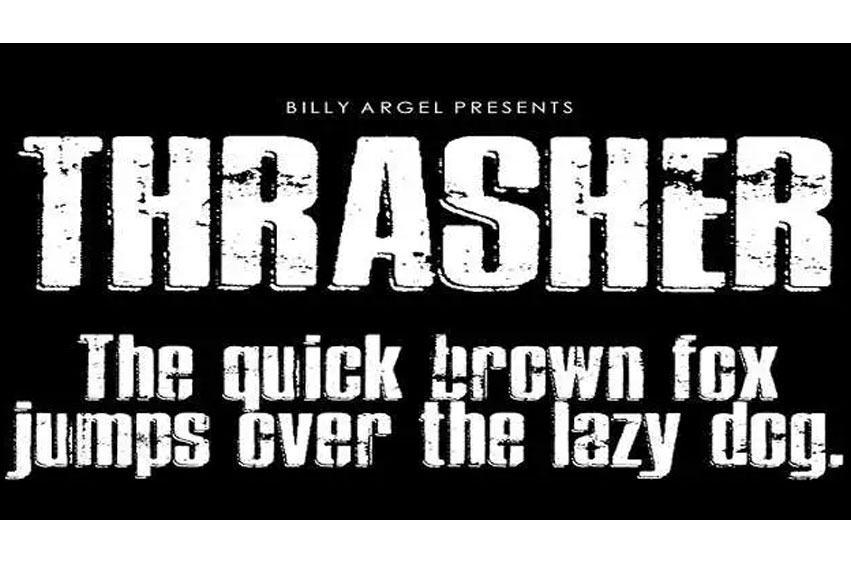 Thrasher Rough Font