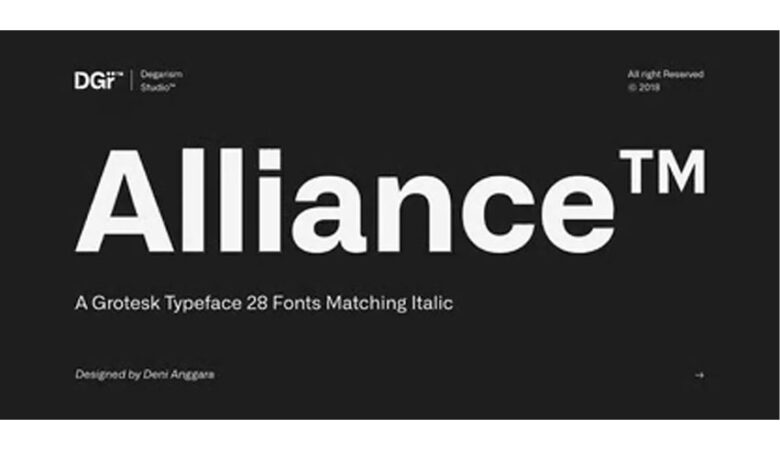 Alliance Typeface Font