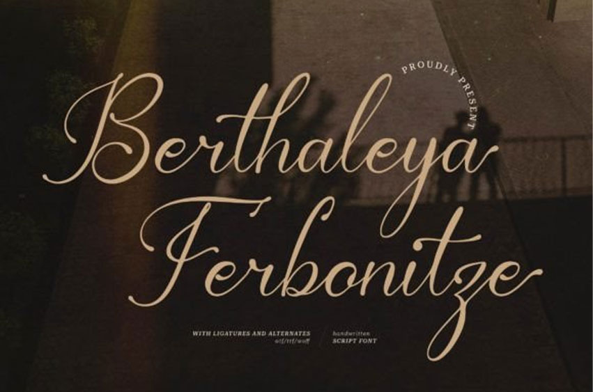 Berthaleya Ferbonitze Font