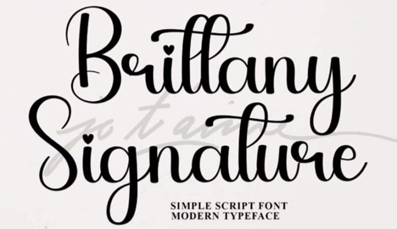 Brittany Signature Script Font