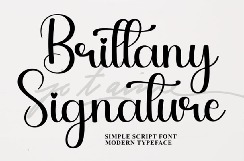 Brittany Signature Script Font