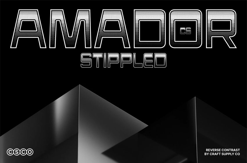 CS Amador Stippled Font