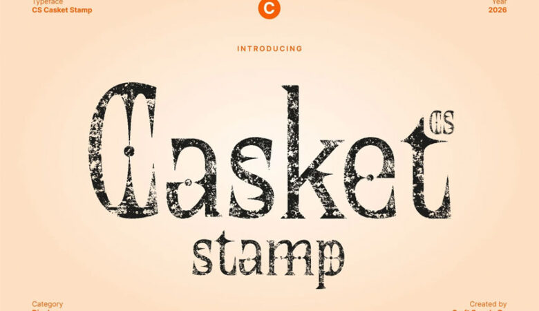 CS Casket Stamp Font