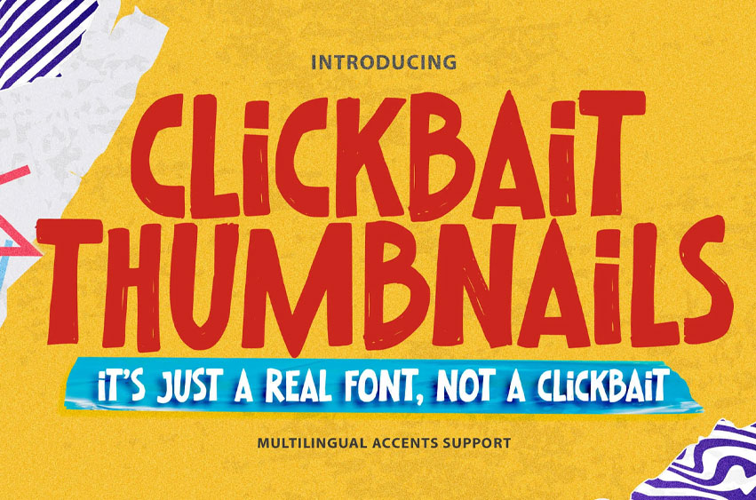 Clickbait Thumbnails Font