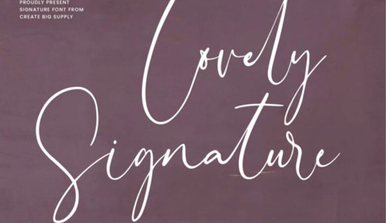 Lovely Signature Font