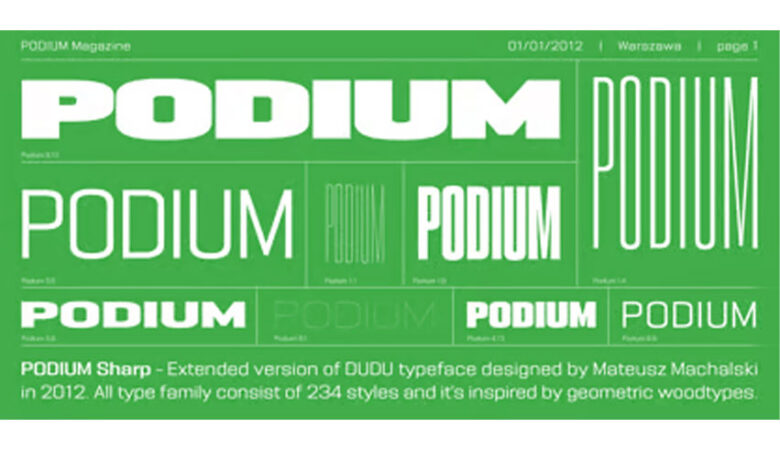 Podium Sharp Font