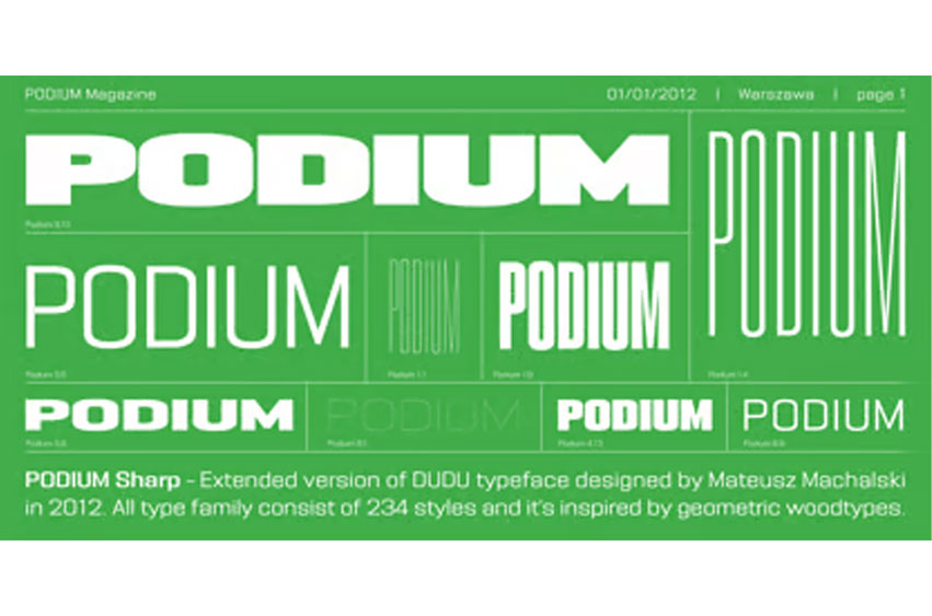 Podium Sharp Font