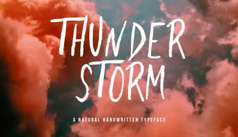 Thunderstorm Font