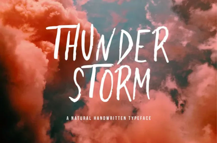 Thunderstorm Font