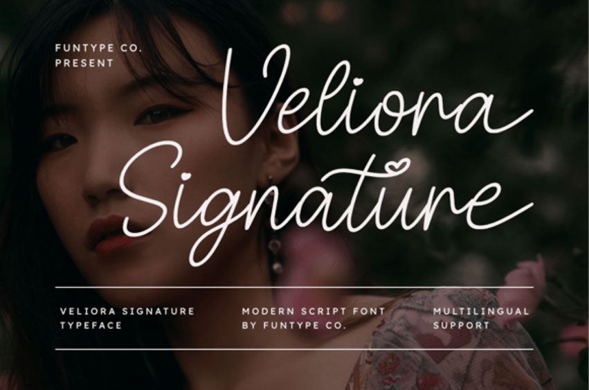Veliora Signature Font