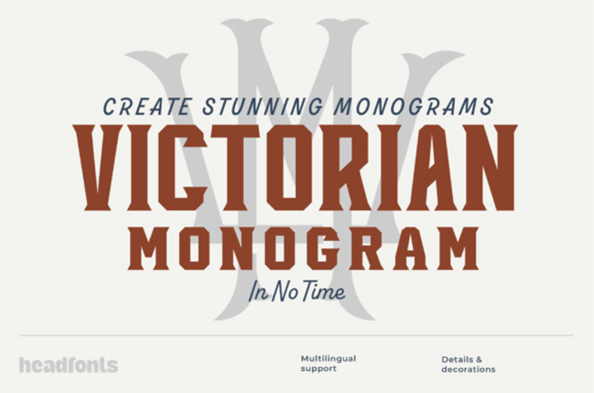 Victorian Monogram Font