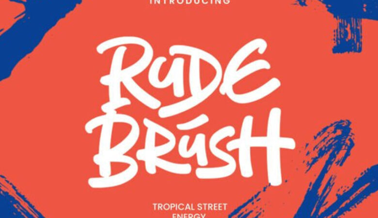 Rude Brush Font