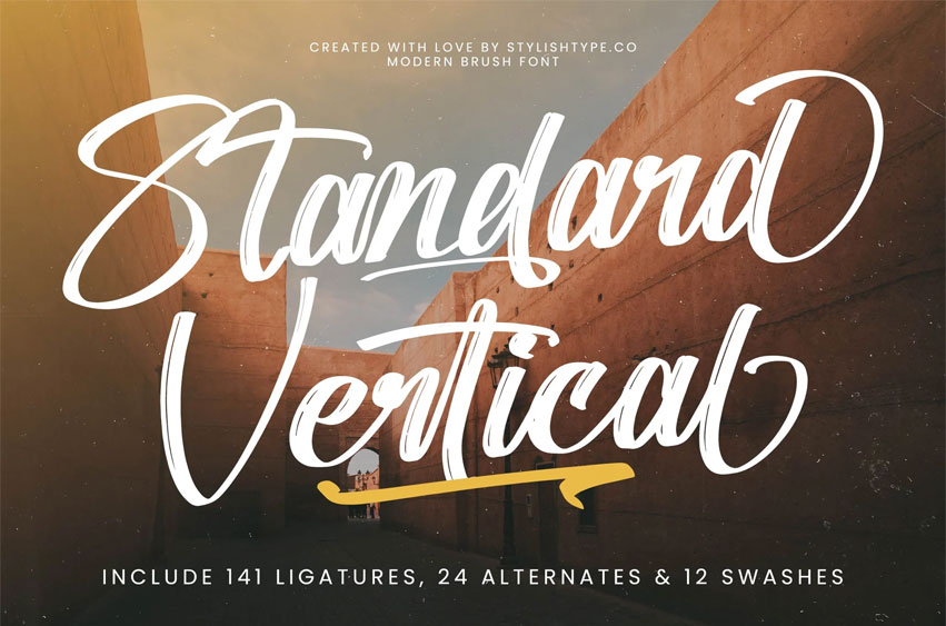 Standard Vertical Font