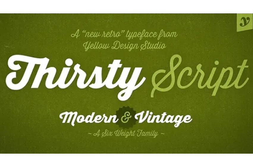 Thirsty Script Font