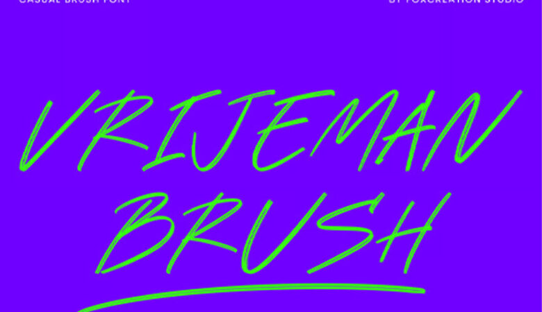 Vrijeman Brush Font
