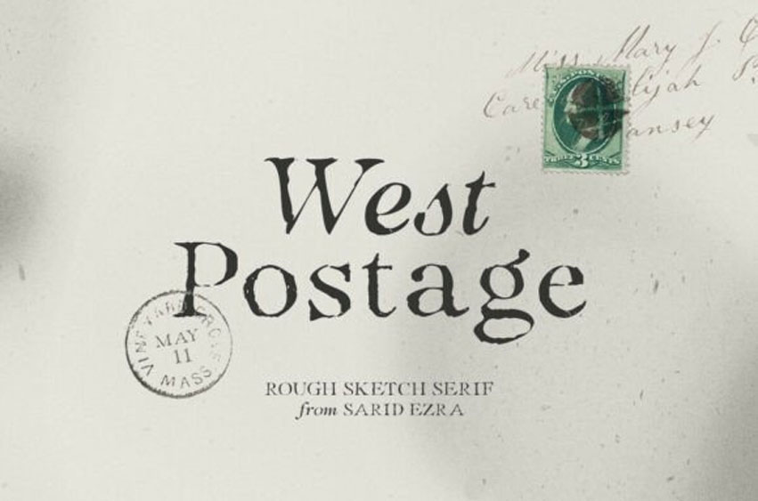 West Postage Font