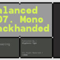 Balanced 707 Mono Backhanded Font