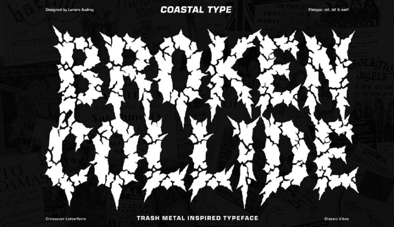 Broken Collide Font