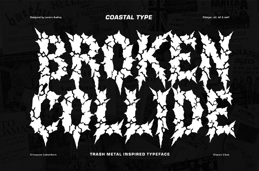 Broken Collide Font