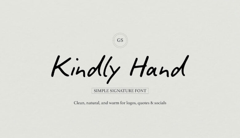 Kindly Hand Font