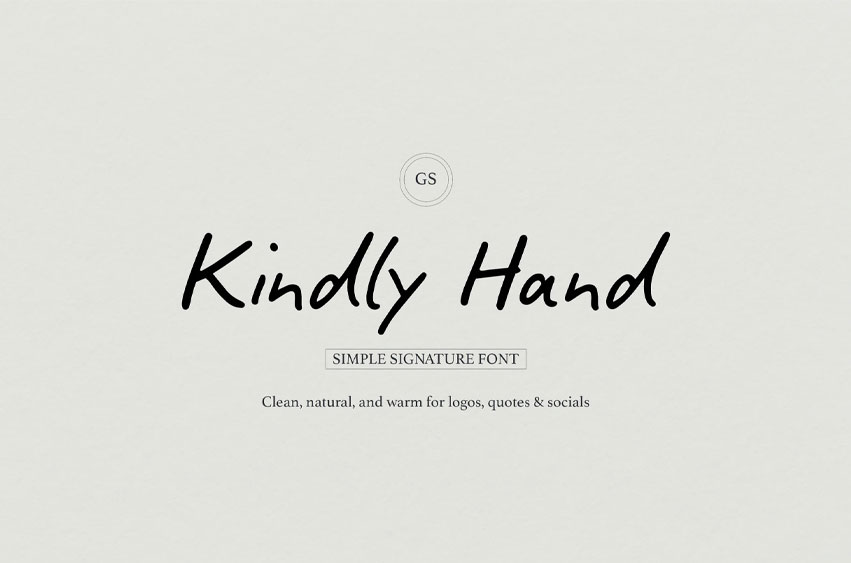 Kindly Hand Font