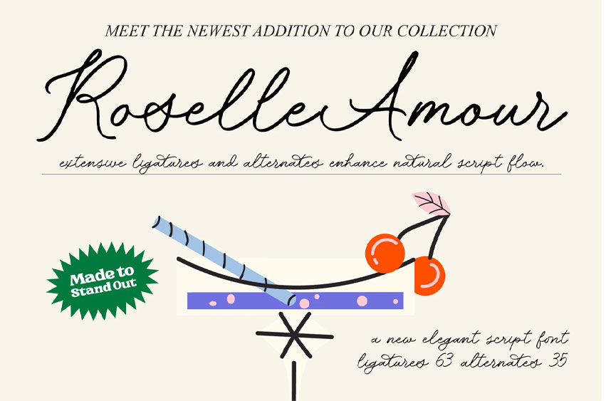 Roselle Amour Font