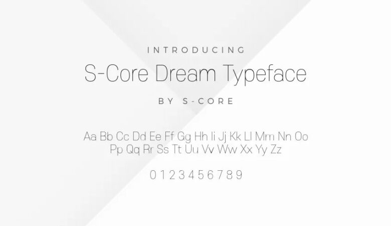 S-Core Dream Typeface Font