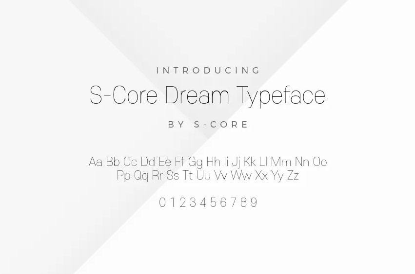 S-Core Dream Typeface Font