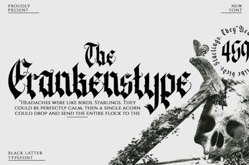 The Frankenstype Font