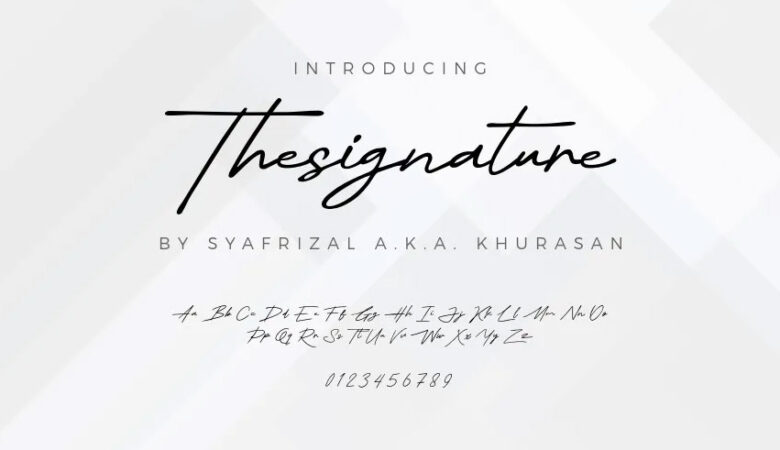 Thesignature Font