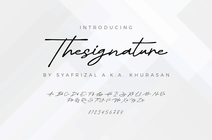 Thesignature Font