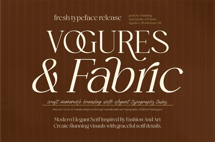 Vogures Fabric Font