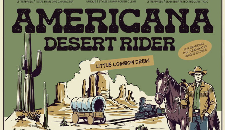 Americana Desert Rider Font
