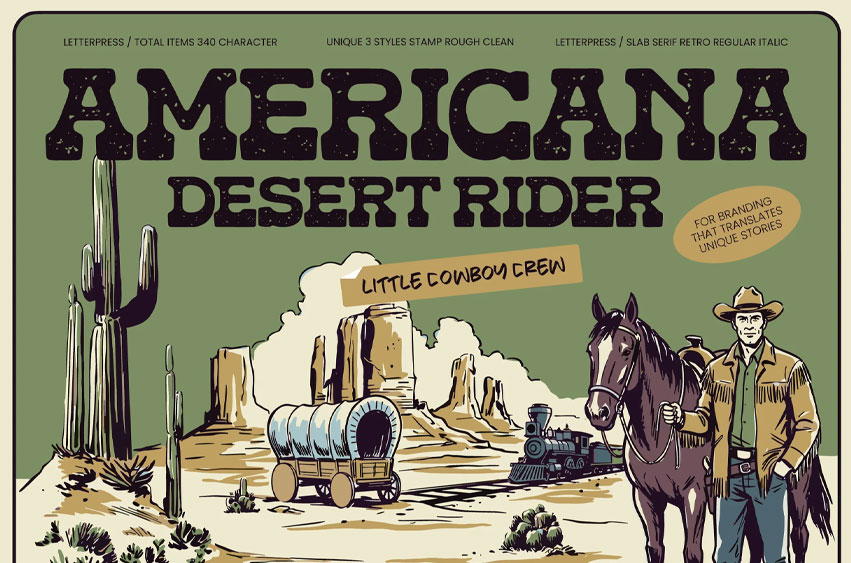 Americana Desert Rider Font