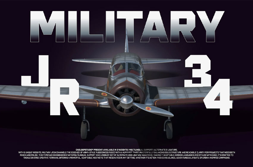 Military JR34 Font