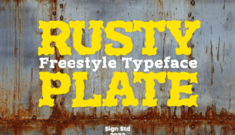 Rusty Plate Font