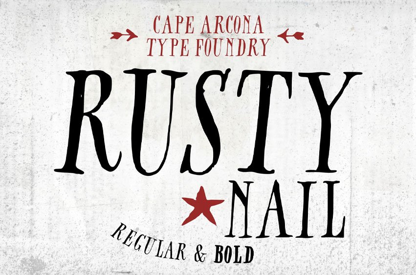 CA Rusty Nail Font
